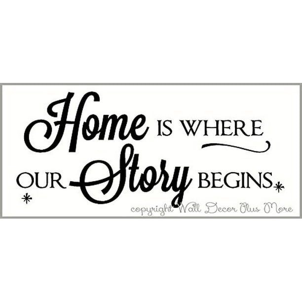 23 x 10 Wall Decor Plus More WDPM3393 Home is Where Our Story Begins Quote for Home Decor Vinyl Sticker Wall Decal Beige 23 x 10 Wall Decor Plus More WDPM3393 Home is Where Our Story Begins Quote for Home Decor Vinyl Sticker Wall Decal Beige
